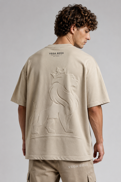 Vega Boss Men's Oversized T-Shirt — Black | Premium Cotton