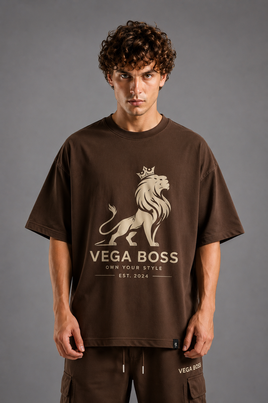 Vega Boss Men's Graphic T-Shirt — Navy Blue | Street Style